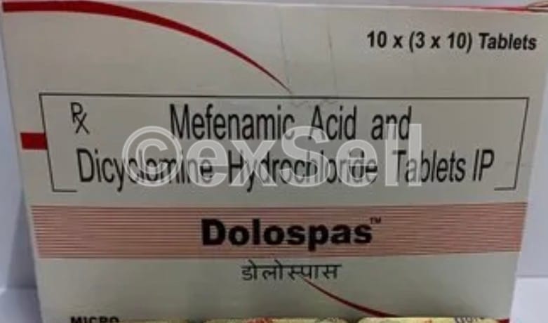 Dolospas 20 mg/500 mg Tablet 20m+500mg Tablet – Dicyclomine (20mg) + Paracetamol (500mg)
