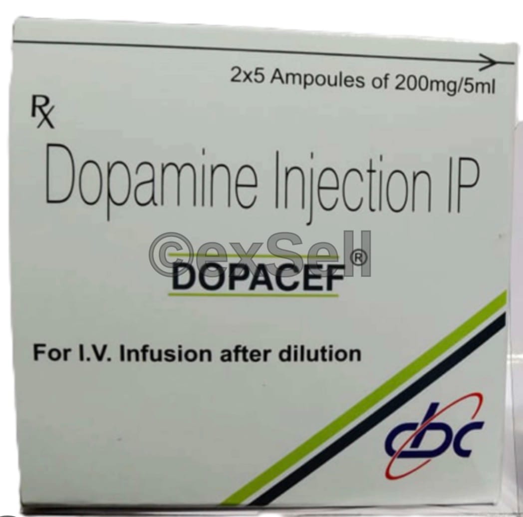 Dopacef 200mg Injection 200mg Vial – Dopamine (200mg)