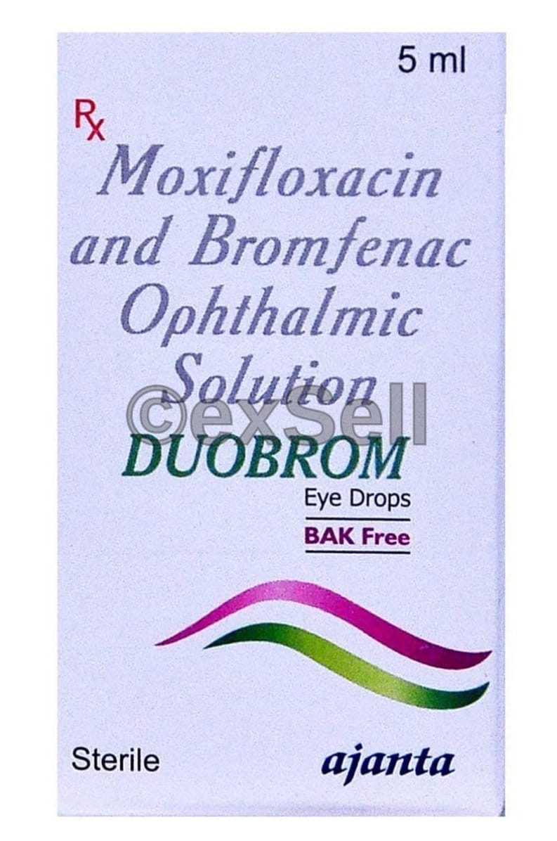 Duobrom Eye Drops 0.09% + 0.5% Eye Drops – Bromfenac (0.09%) + Moxifloxacin (0.5% )