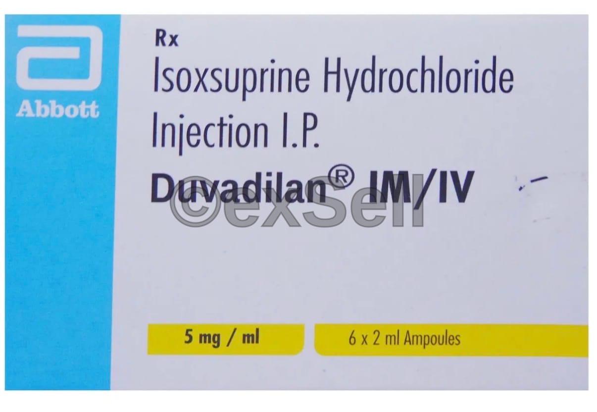 Duvadilan IM/IV 5mg Injection 5mg/ml Ampoule – Isoxsuprine (5mg/ml)