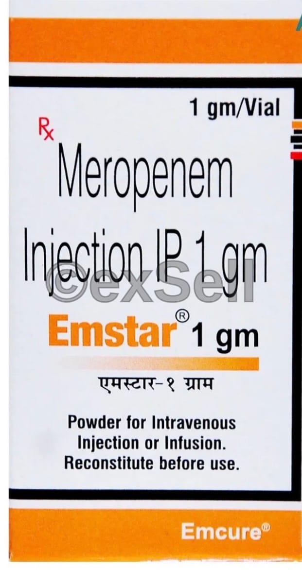 Emstar 1000mg Injection 1000 mg Injection – Meropenem (1000mg)