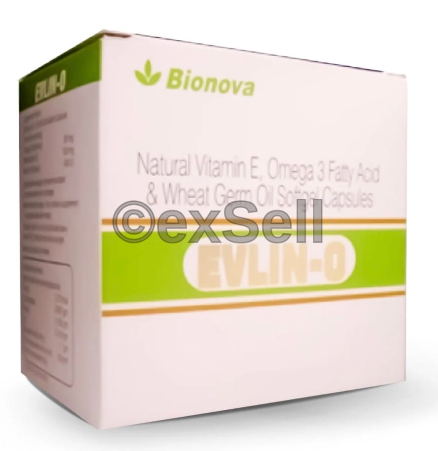 Evlin O 400 IU + 300mg Capsules – Vitamin E (Tocopheryl Acetate): 400 IU Cod ,Liver Oil: 300 mg