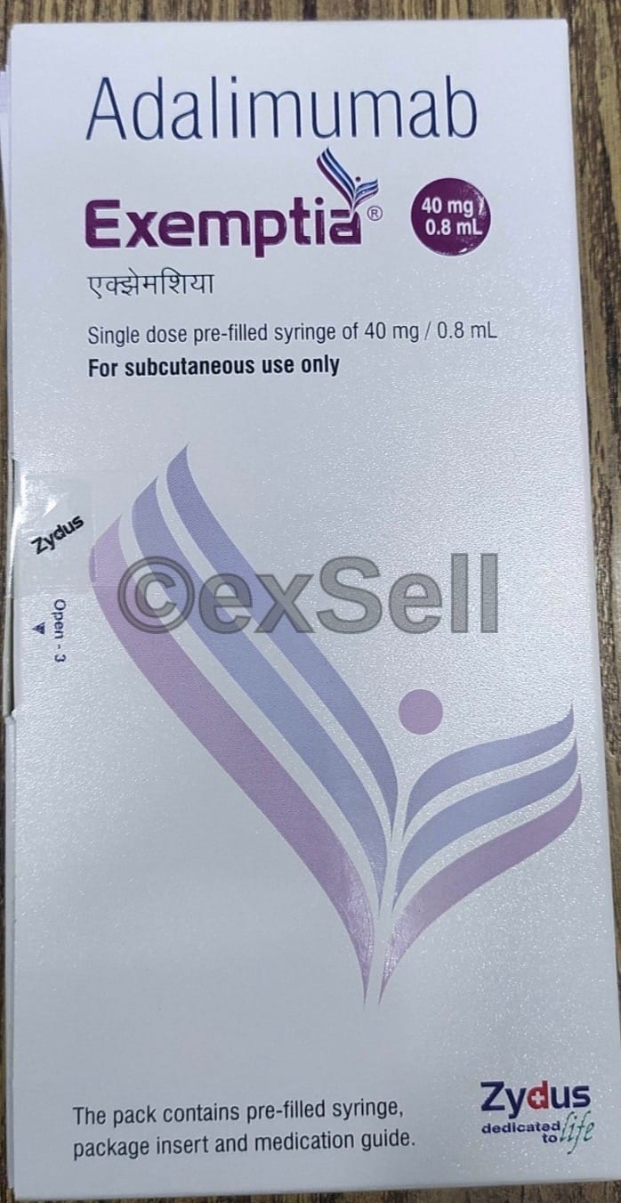 Exemptia Injection 40mg Prefilled syringe – Adalimumab (40mg/0.8ml)