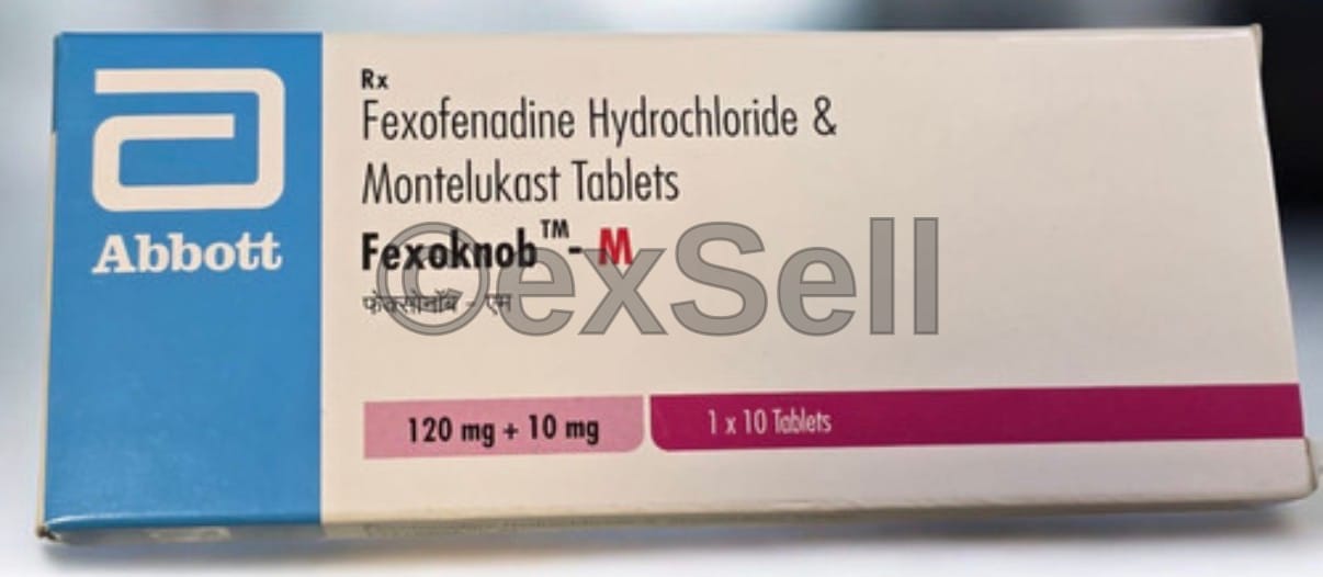 Fexoknob-M Tablet 120 mg + 10 mg Tablet – FEXOFENADINE-120MG + MONTELUKAST-10MG