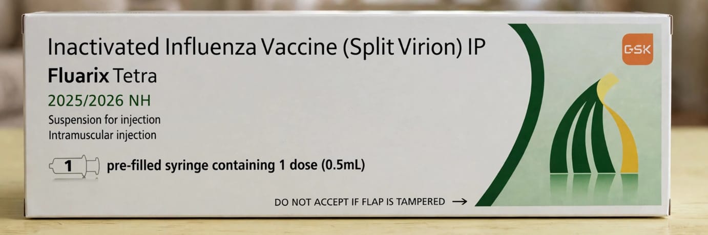 Fluarix Tetra Vaccine 0.5ml per dose Pre-filled Syringe – Inactivated influenza vaccine