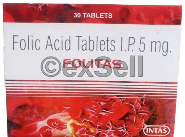 Folitas Folic Acid 5mg Tablet 5mg Tablet – Folic Acid (5mg)