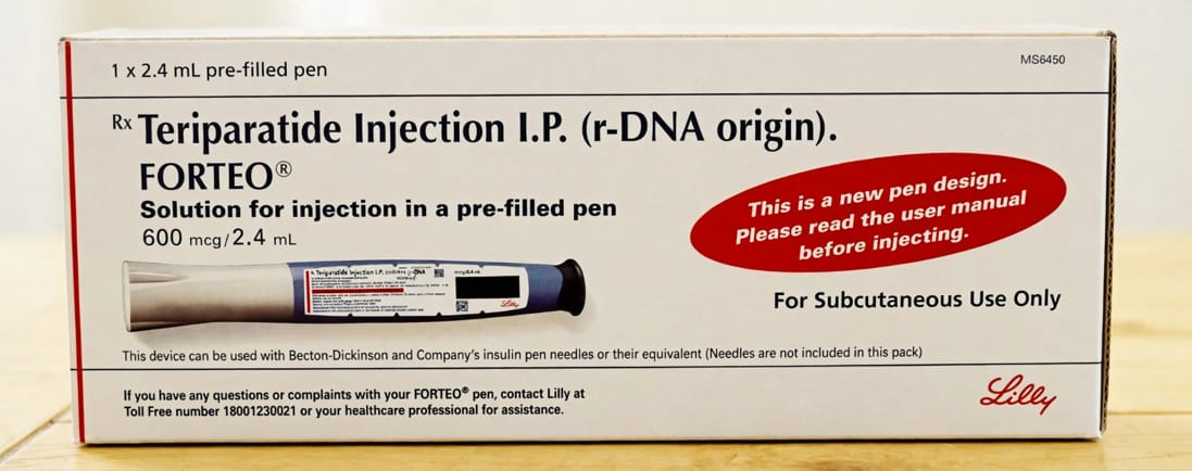 Forteo 600mcg 600mcg/2.4ml Pre filled Pen for injection – Teriparatide (r-DNA Origin) 600mcg /2.4ml