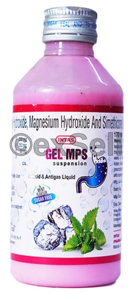 Gel Mps Oral Suspension Combination Oral Suspension – Aluminium Hydroxide (250mg) + Magnesium (250mg) + Simethicone (50mg)