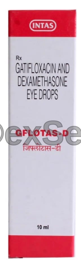 Gflotas D Eye Drop 0.1% + 0.3% Eye drop – Dexamethasone (0.1% ) + Gatifloxacin (0.3%)
