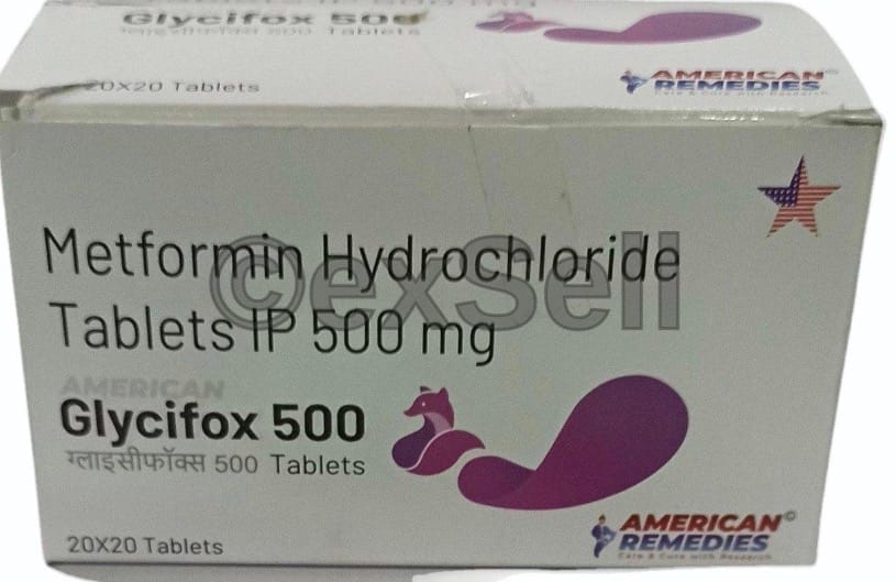 Glycifox 500mg Tablets 500mg Tablets – Metformin Hydrochloride (500mg)