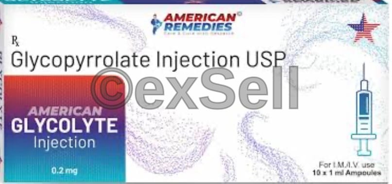 Glycolyte Injection 0.2mg/ml Ampoule – Benzyl Alcohol (0.9 %) + Glycopyrrolate (0.2 Mg)