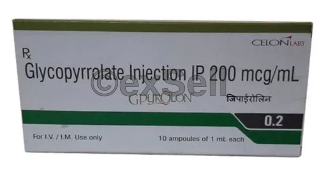 Gpyrolon 0.2mg Injection 0.2 mg Injection – Glycopyrrolate (0.2mg)