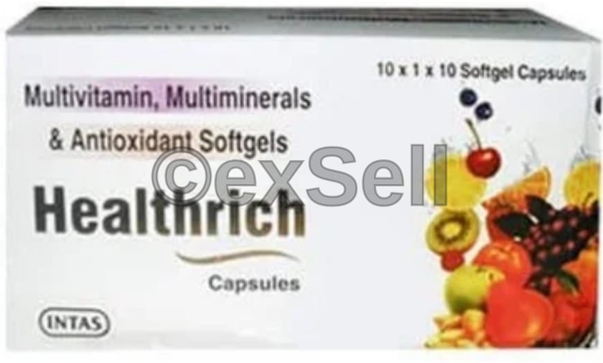 Health Rich Capsule Combination Capsule – Elemental Calcium (75 MG), Phosphorus (58 MG), Elemental Iron (25 MG), Vitamin A (1600 I.U.), Vitamin D3 (200 I.U.)