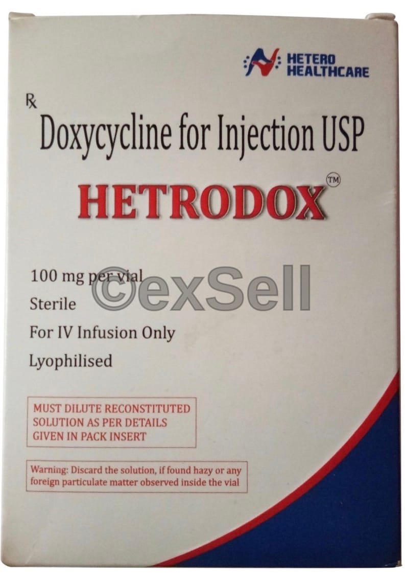 Hetrodox 100mg Injection 100mg Vial – Doxycycline (100mg)