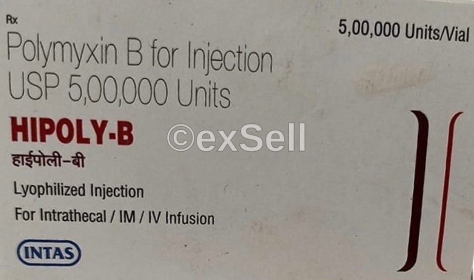 Hipoly-B Injection 5,00,000 units Vial – Polymyxin B