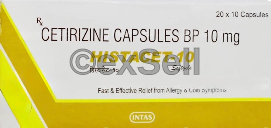 Histacet 10mg Tablet 10 mg Tablet – Cetirizine (10mg)