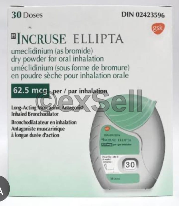 Incruse Ellipta 62.5mg Powder – Umeclidinium (62.5mg)