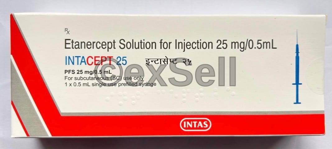 Intacept 25mg Injection 25mg Prefilled syringe – Etanercept (50mg)