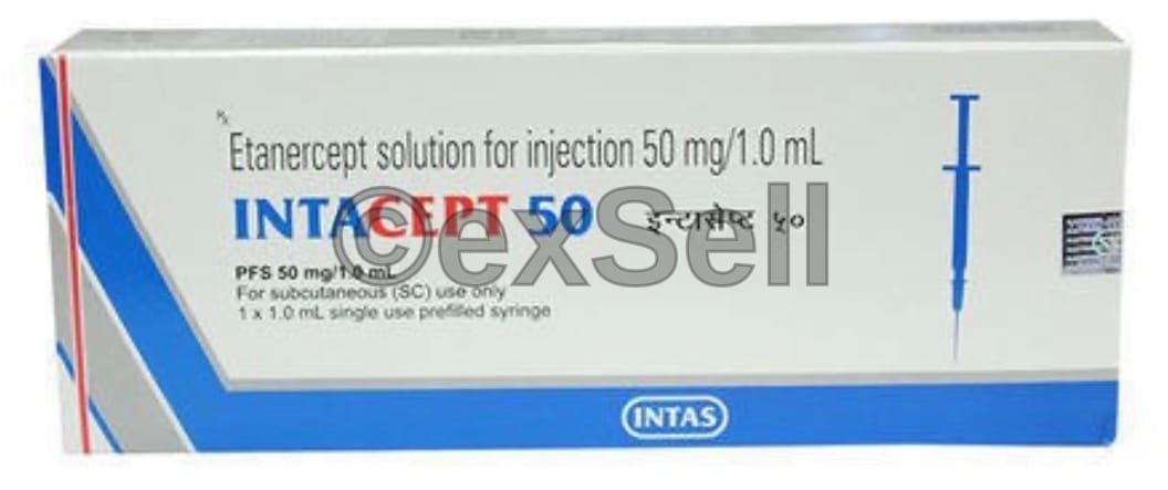 Intacept 50mg Solution for Injection 50mg Prefilled syringe – Etanercept (50mg)