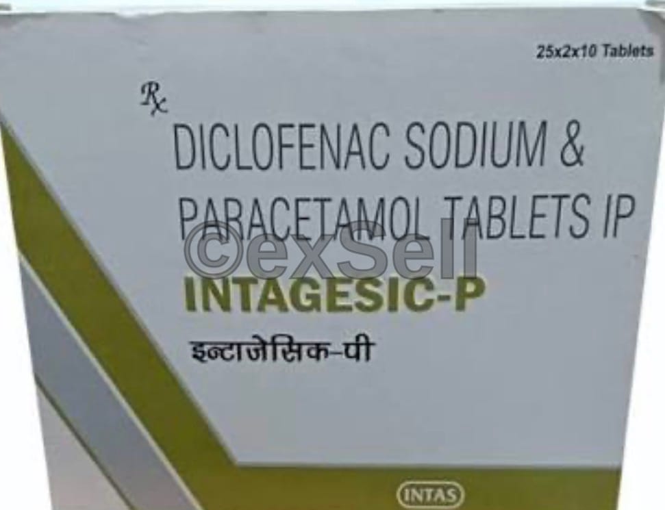 Intagesic-P Tablet 50mg + 325mg Tablet – Diclofenac (50mg) + Paracetamol (325mg)