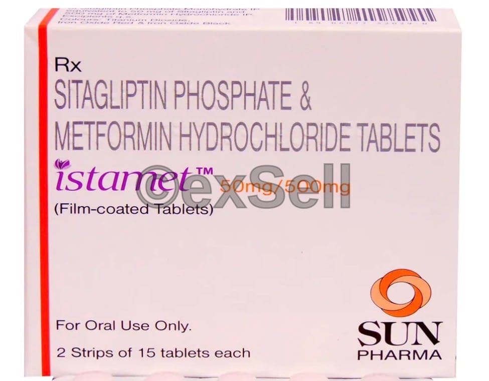 Istamet 50mg/500mg Tablet 50/500mg Tablet – Sitagliptin (50mg) + Metformin (500mg)