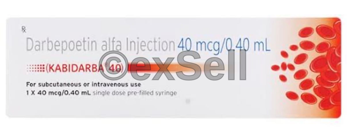 Kabidarba 40mcg Injection 40mcg Prefilled syringe – Darbepoetin alfa (40mcg)