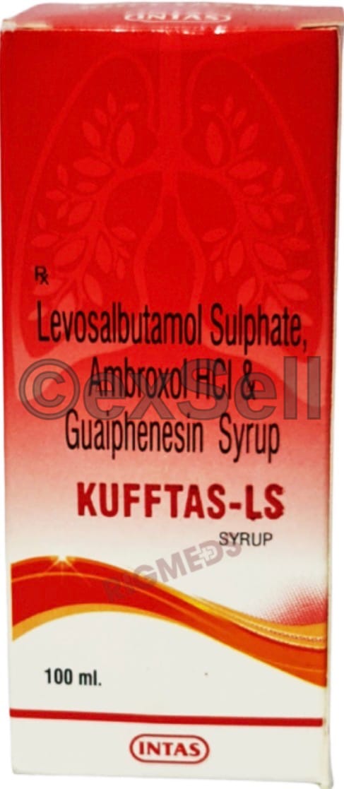 Kufftas-LS Syrup Combination Syrup – Levosalbutamol (1mg/5ml) + Ambroxol (30mg/5ml) + Guaifenesin (50mg/5ml)