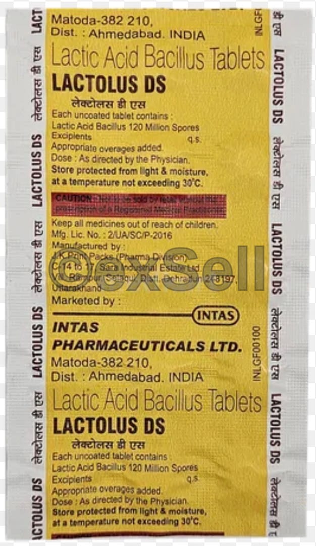 Lactolus DS Tablet 120 million Tablet – LACTOBACILLUS-120MILLION SPORES