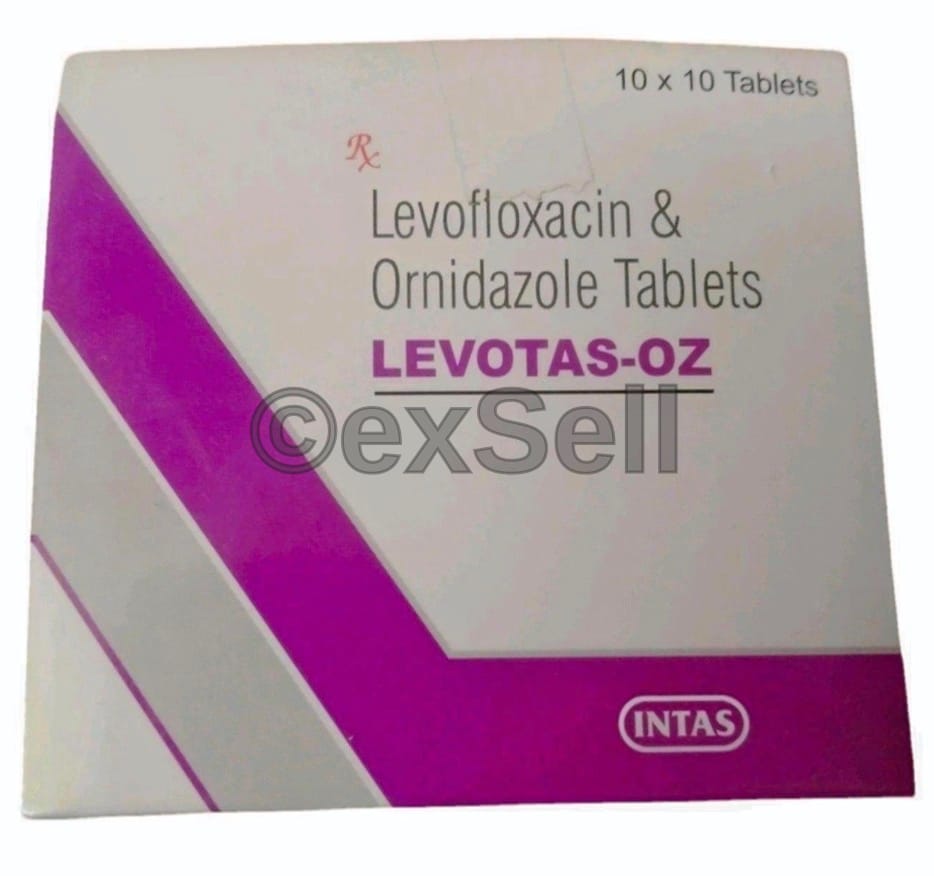 Levotas OZ Tablet 250 mg + 500mg Tablet – Levofloxacin (250mg) + Ornidazole (500mg)