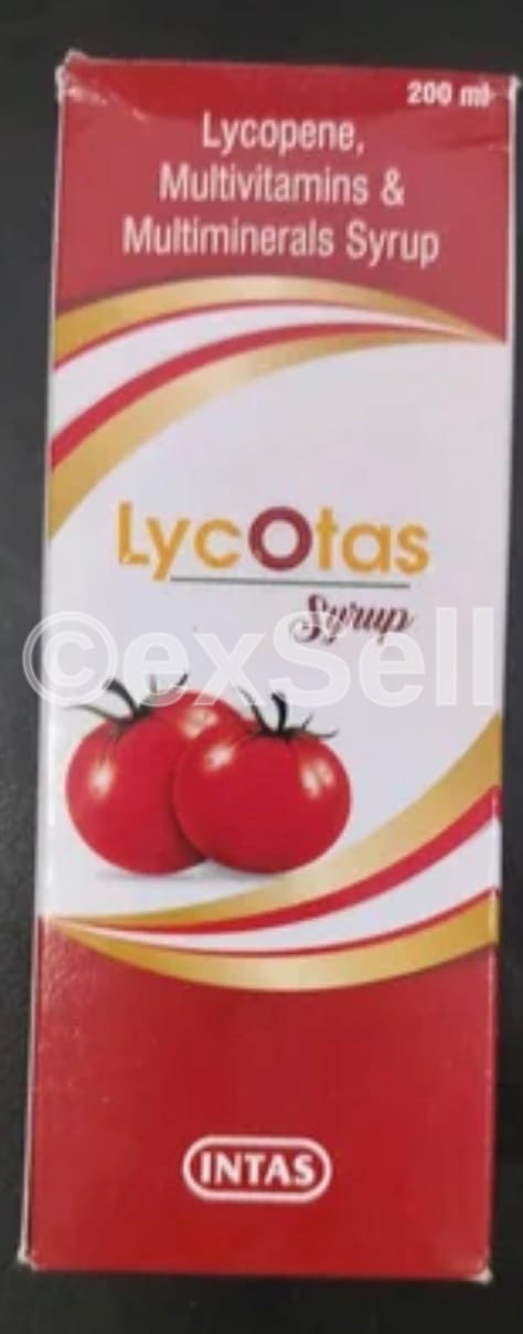 Lycotas Syrup Combination Syrup – Biotin (100 Mcg) + Copper (500 Mcg) + Cyanocobalamin / Vitamin B12 (1 Mcg) + Folic Acid (100 Mcg) + Iodine (100 Mcg) + Lycopene (1000 Mcg) + Magnesium Gluconate (100 Mcg) + Niacinamide (25 Mg) + Selenium (35 Mcg) + Vitamin B6 (Pyridoxine) (1.5 Mg) + Zinc (3 Mg)