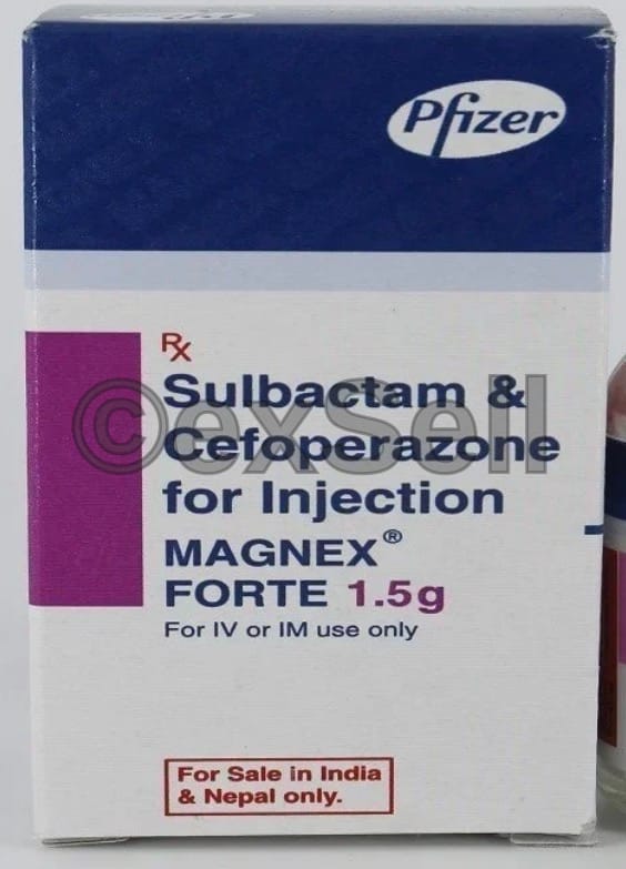 Magnex Forte 1.5gm Injection 1000mg + 500mg Vial – Cefoperazone (1000mg) + Sulbactam (500mg)