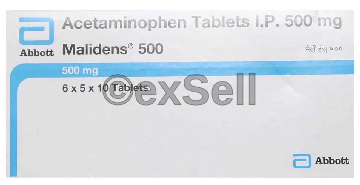 Malidens 500 mg Tablet 500 mg Tablet – Paracetamol (500 mg)