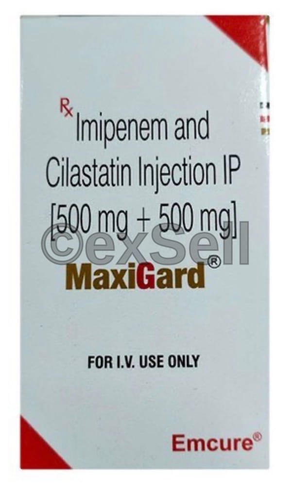 Maxigard 500 mg/500 mg Injection 500 mg + 500mg Injection – Imipenem (500mg) + Cilastatin (500mg)
