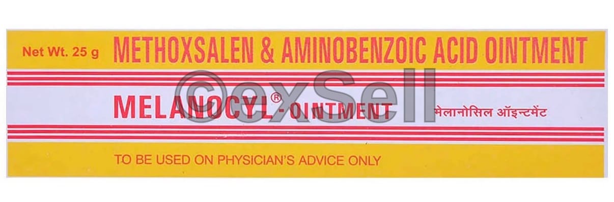 Melanocyl Ointment Methoxsalen (0.75% ) + Aminobenzoic Acid (2% ) Ointment – Methoxsalen (0.75% ) + Aminobenzoic Acid (2% )