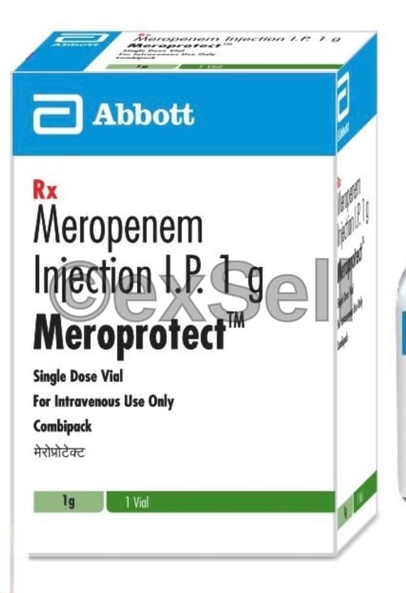 Meroprotect 1000mg Injection 1000 mg Injection – Meropenem (1000mg)