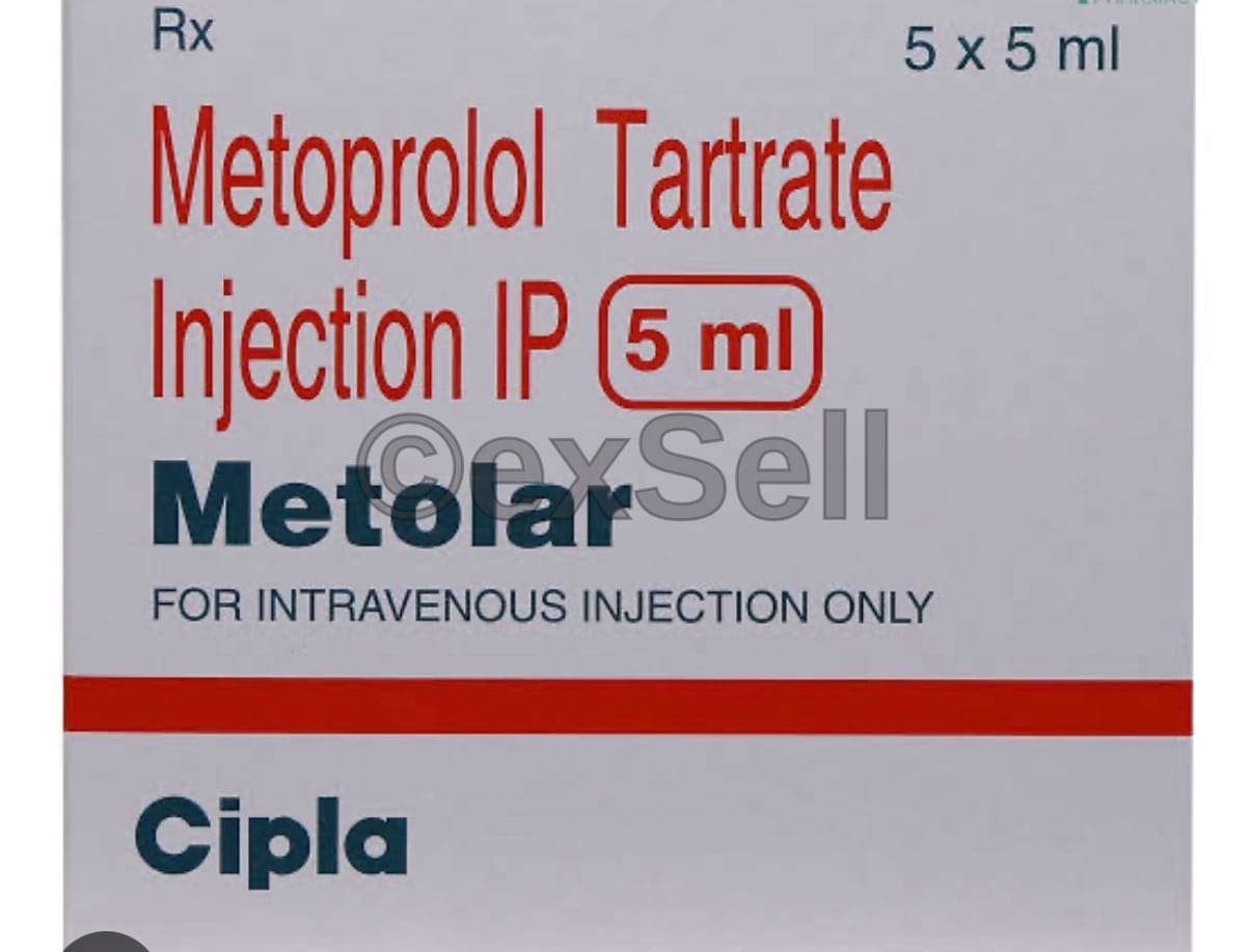 Metolar 1mg Injection 1mg Ampoule – Metoprolol Tartrate (1mg)