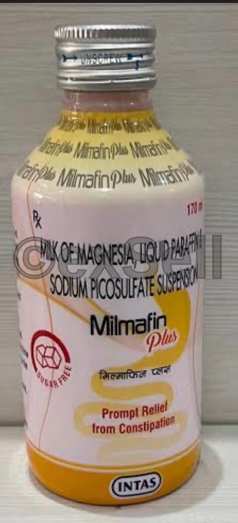 Milmafin Plus Syrup Combination Syrup – Liquid Paraffin (1.25ml) + Milk of Magnesia (3.75ml) + Sodium Picosulfate (3.3mg)
