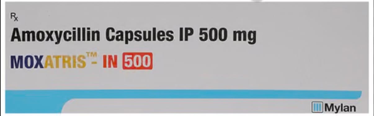 Moxatris-IN 500mg Capsule 500mg Capsule – Amoxycillin (500mg)