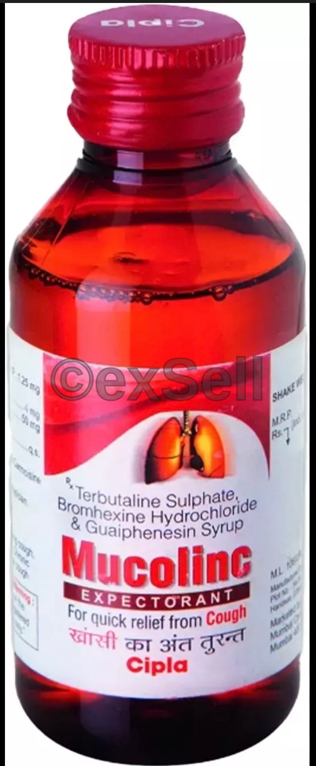 Mucolinc Expectorant 5 mg Syrup – Salbutamol (1mg) + Bromhexine (4mg)