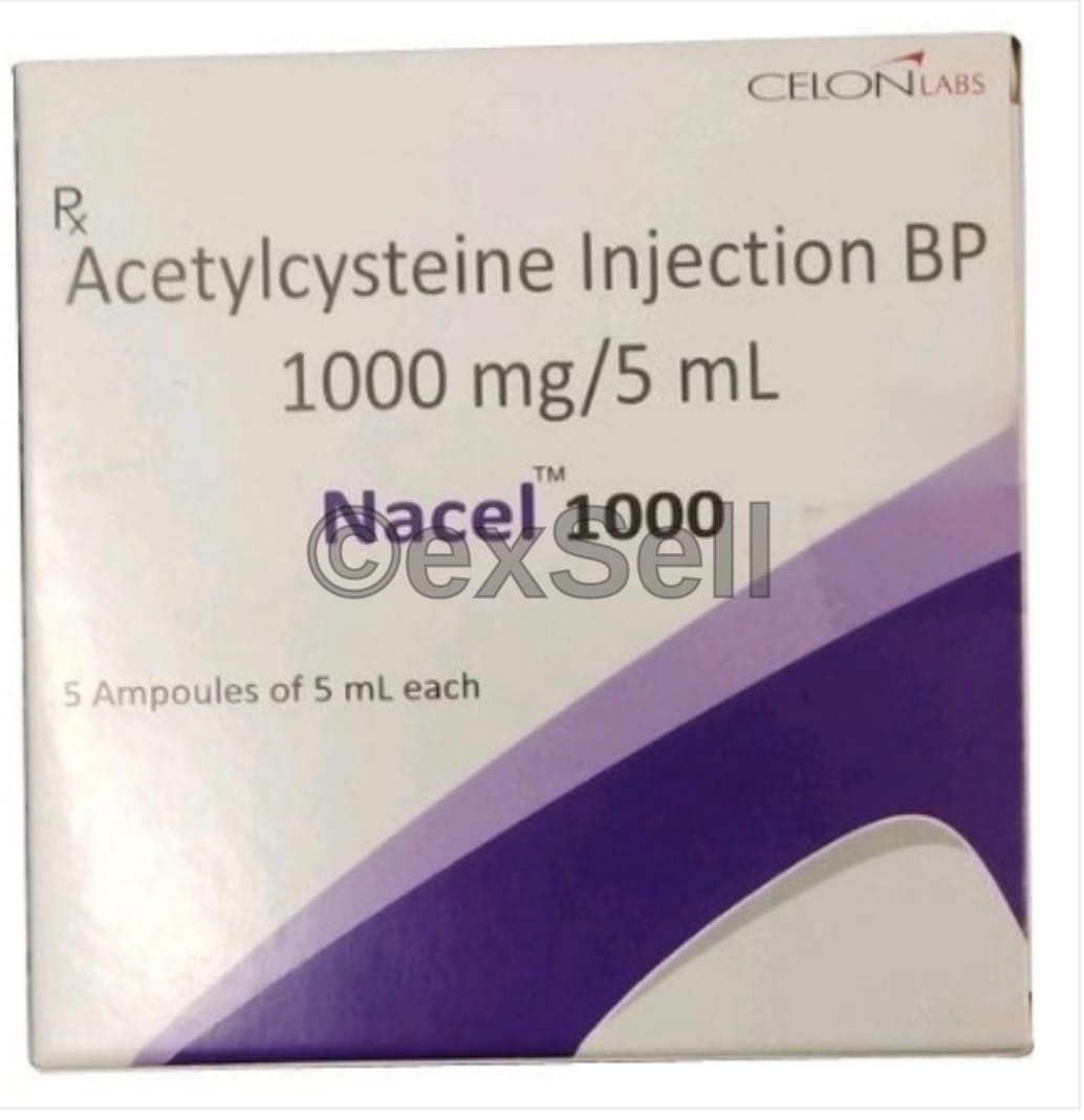 Nacel 1000mg Injection 1000 mg Injection – Acetylcysteine (1000mg)