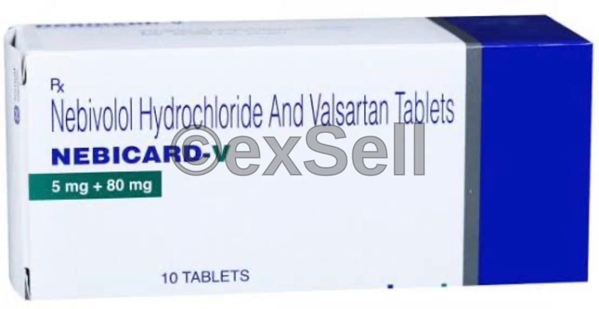 Nebicard-V Tablet 5mg+80mg Tablet – Nebivolol (5mg) + Valsartan (80mg)