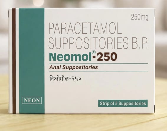 Neomol 250 250 mg Anal Suppository – Paracetamol