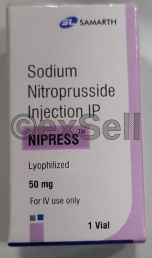 Nipress 50 mg Injection 50mg Vial – Sodium Nitroprusside Dihydrate (50mg)