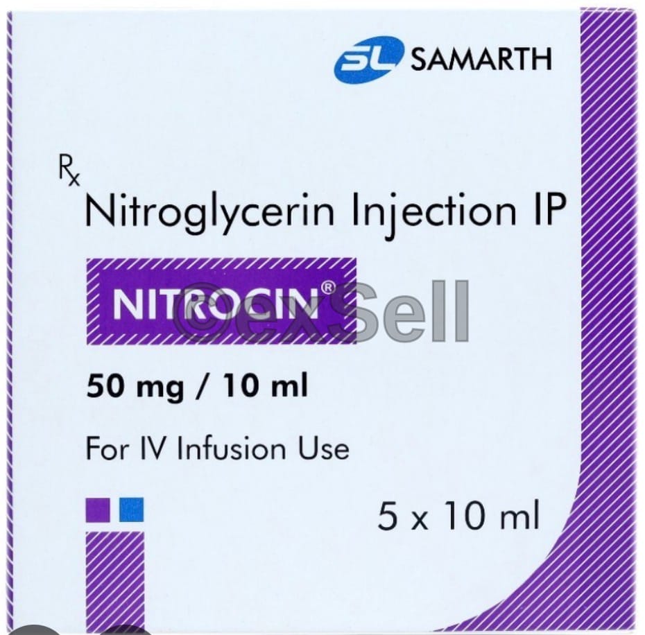 Nitrocin 50mg Injection 50mg Vial – Nitroglycerin (50mg)