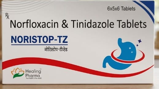 Noristop – TZ 500 mg Tablet – Norfloxacin (200 mg)+ Tinidazole (300 mg)