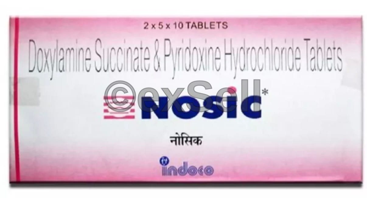 Nosic tablets 10mg Tablet – Doxylamine (10mg) + Vitamin B6 (Pyridoxine)