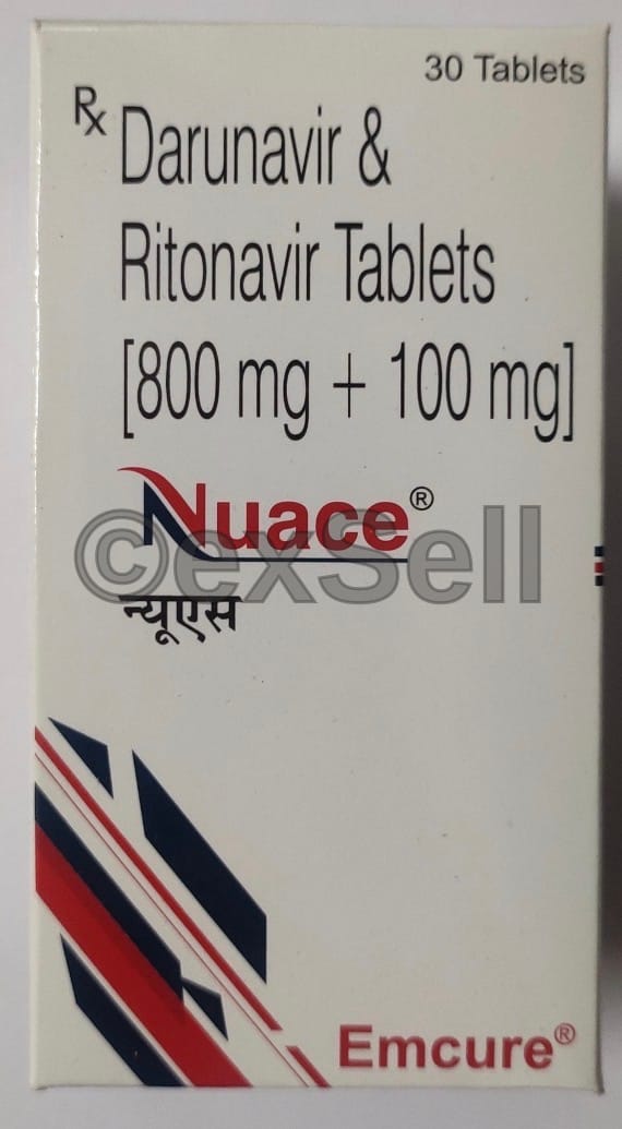 Nuace Tablet 800mg + 100mg Tablet – Darunavir (800mg) + Ritonavir (100mg)