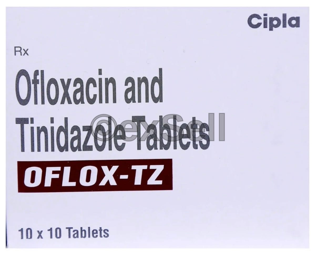 Oflox TZ Tablet Combination Tablet – Ofloxacin (200mg) + Tinidazole (600mg)