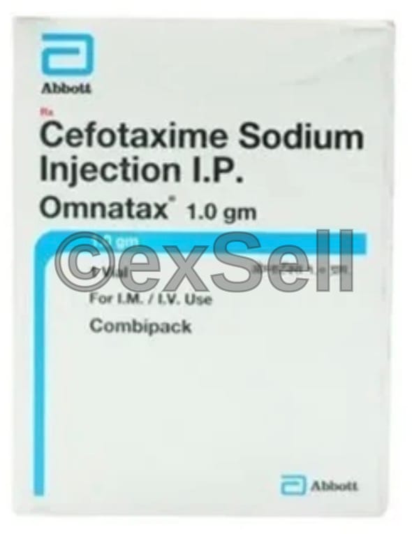 Omnatax 1000mg Injection 1000 mg Injection – Cefotaxime (1000mg)