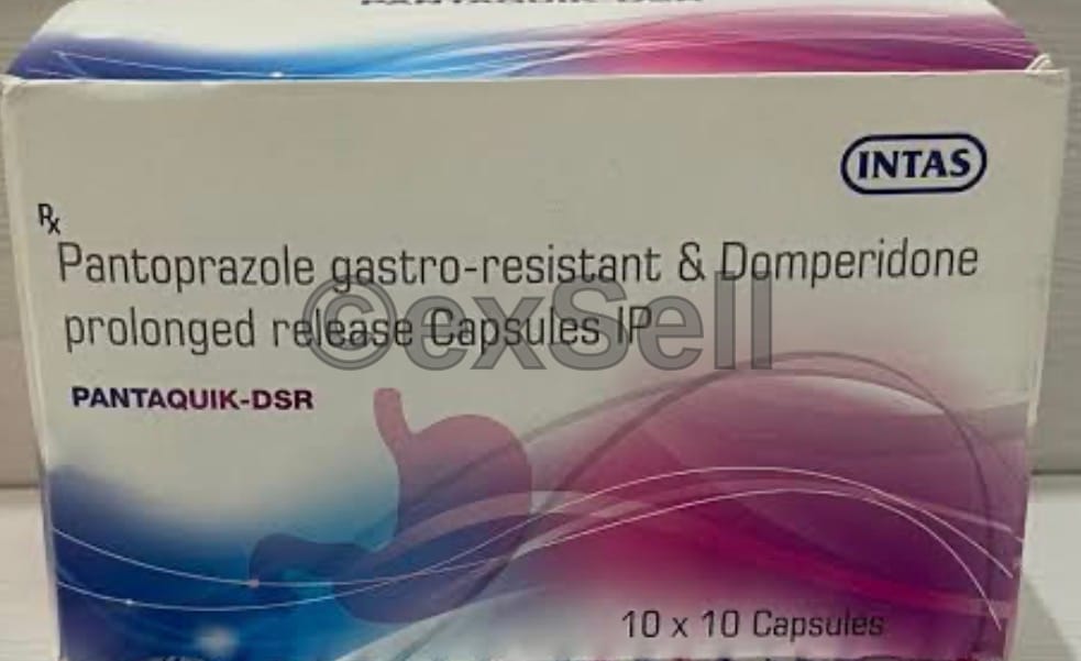 Pantaquik DSR Capsule 40 mg + 30 mg Capsule – Pantoprazole (40mg) and Domperidone (30mg)